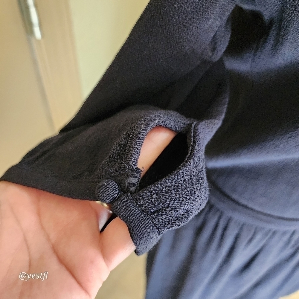 Ba&sh Lilas viscose mini pleated dress LBD 1 - Picture 2 of 8